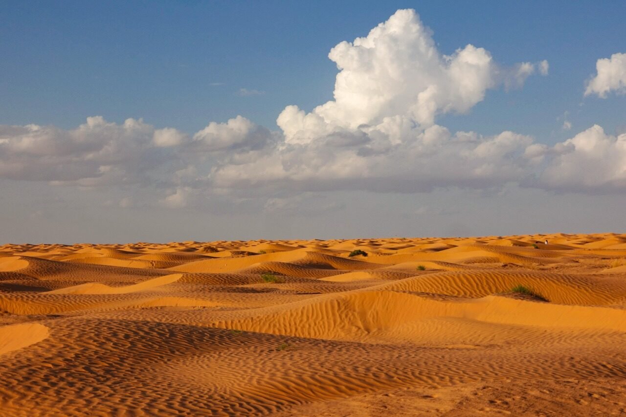 deserto, areia, nature, céu, paisagem, clouds, tunisia
