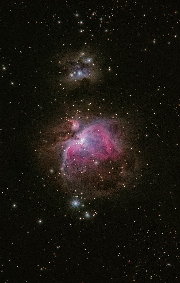 orion nebula in night sky